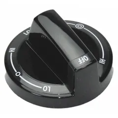 Replacement knob for Whirlpool ovens. Used to select oven functions such as temperature or mode. Fits specific Whirlpool models; verify compatibility with part number.