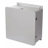 WIEGMANN Enclosure: Fiberglass, 20 in x 20 in x 10 in, NEMA 1/12/3R/4X/6P, Hinged, Solid Cover (MPN HW-J202010CHQR)