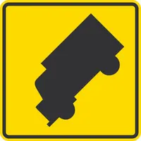 Aluminum truck crossing sign, 0.080 in thick, 36 x 36 in nominal size. Meets MUTCD standard W11-10. High-Intensity Prismatic retroreflective grade provides visibility in low-light conditions. Used to warn drivers of truck crossing areas on roadways, construction sites, or industrial facilities