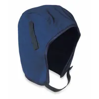 CONDOR Hard Hat Liner: Cotton, Ears/Head, Hook-and-Loop, Blue, Universal, Hook-and-Loop, Light Duty