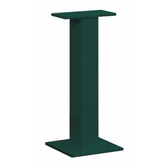 This bolt-mounted pedestal is constructed from powder-coated green aluminum for corrosion resistance. It measures 28 1/2 inches high by 12 inches wide by 12 inches deep and is designed to support a cluster box unit in outdoor mail-delivery applications. Mounting hardware is not included.