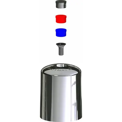 CHICAGO FAUCETS Faucet Handle: Chicago Faucets, For Manual Faucets Series, Push Button Handle - Metering Faucet Handles