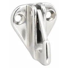 Stainless steel wall mount utility hook with a silver, unfinished finish. Features a 7/8 in projection and 33 lb weight capacity with 1 point per hook. Suitable for hanging tools, equipment, or light items in workshops, garages, and storage areas.