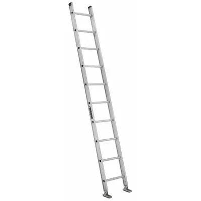 LOUISVILLE LADDER AE2110 10 ft Aluminum Straight Ladder, 300 lb Capacity, 18 lb - Lightweight Aluminum Straight Ladders