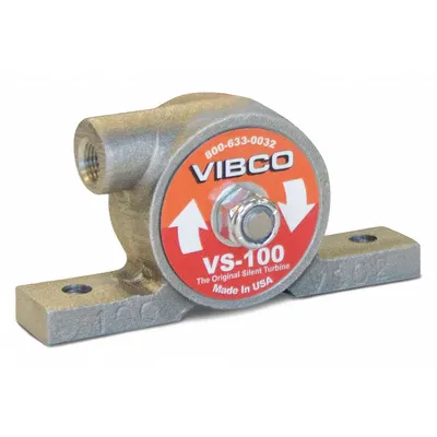 VIBCO Pneumatic Vibrator: 20 lbf, 12,000 vpm, 1/8 in NPT, VS, 66 dBA, 4 cfm @ 60 psi - General Purpose Turbine & Ball Vibrators