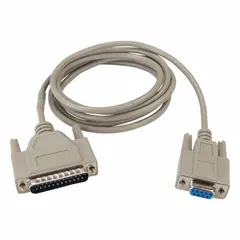 This RS-232 interface cable connects weighing scales and indicators to data collection devices. It transmits weight data for inventory, batching, and process control applications. Compatible with manufacturer part number 108157.