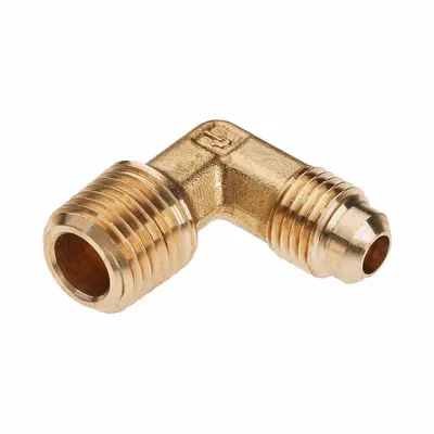 PARKER Flared Fitting Elbow: 1/4 in OD x 1/4 in Pipe Fitting Size, Flared/Threaded - Standard Brass 45-Degree Flare Tube Fittings
