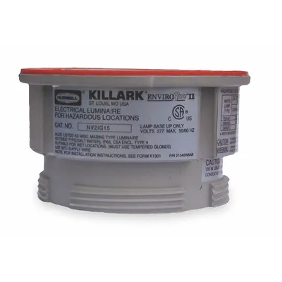 HUBBELL KILLARK Incandescent Fixture Body: 2,087 lm, T2B Temp Code, 2300K, 150 W, 277V AC - Hazardous Location Light Tanks