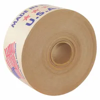 This medium-duty water-activated kraft tape bonds to corrugated cardboard fibers when moistened, forming a tamper-evident seal that resists dust and moisture during transit. Supplied in a 10-pack of 2 13/16 in x 450 ft rolls, it is suitable for sealing cartons in shipping and packaging operations