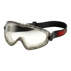 These 3M safety goggles feature a clear Scotchgard™ anti-fog and scratch-resistant lens with a non-vented frame. The cloth band provides a comfortable fit. Suitable for protection against chemical splashes, dust, and flying particles in industrial and laboratory settings.