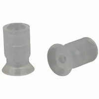 SMC Vacuum Pad: Flat, w/o Adapter, 6 mm Pad Dia, Food Grade Silicone Rubber, White, 12 mm Pad Ht (MPN ZP06US)