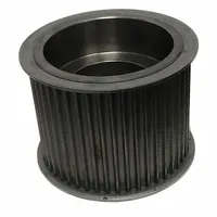 This GT section taper lock bushed timing pulley features a modified curvilinear tooth profile for use with PowerGrip GT belt series. It has a black oxide finish and accommodates a 2517 bushing size. Typical applications include industrial power transmission systems requiring precise timing and synchronization