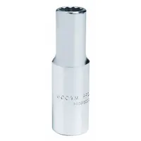 PROTO Socket: Metric, 3/8 in Drive Size, 20 mm Socket Size, 12-Point, Deep, Chrome, Socket (MPN J5020M)