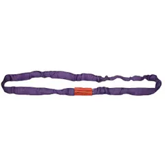 Endless round sling made of polyester with a 5/8 in body diameter and 12 ft sling length. Designed for lifting and rigging loads in industrial settings, the endless-loop configuration allows multiple hitch types such as vertical, choker, and basket lifts.
