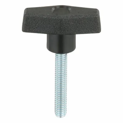 INNOVATIVE COMPONENTS Hand Knob: T, Plastic w/ Steel Thread, 5/16"-18 Thread - T-Handle Knobs with Threaded Stud