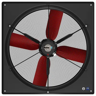 MULTIFAN Exhaust Fan: Direct Drive, 28 in Blade, 2 1/4 hp, 13,370 cfm, 460V AC, 3 ph - Corrosion-Resistant Direct-Drive Panel Exhaust Fans