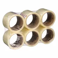 SCOTCH Carton Sealing Tape: 1.8 mil Tape Thick, 3 in x 55 yd, 371, 6 PK