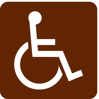 CONDOR Facility Sign: Acrylic, Adhesive Sign Mounting, 3 in x 3 in Nominal Sign Size - Handicapped Signs