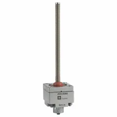 Wobble stick head with metallic rod operator for top actuation. Momentary action. Compatible with XCKJ series limit switches. Used for position sensing in industrial machinery, detecting object presence or absence through momentary actuation.