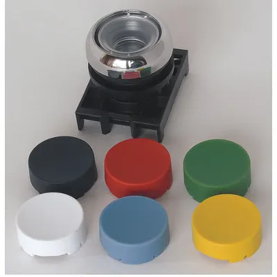 EATON Extended Push Button: Black/Blue/Green/Red, 22 mm Mounting Size, Metallic - Extended-Length Push-Button Operators