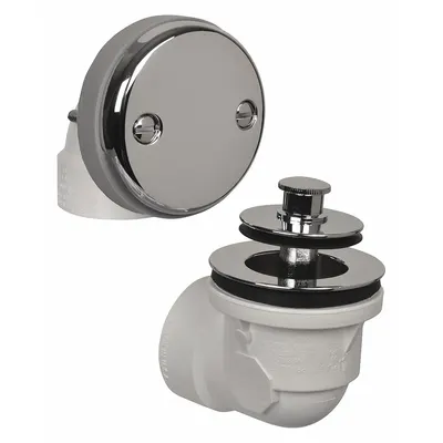 AB&A Waste and Overflow Kit: Plastic, 1 1/2 in Overall Dia, 2 1/2 in Overall Ht - Bathtub Drain & Overflow Kits