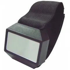 This wrist-type magnetic parts holder keeps small ferrous parts such as screws, nuts, and drill bits within reach during assembly, repair, or maintenance tasks. It frees both hands while preventing part loss. Overall length is 11 1/2 inches, overall width is 1 5/8 inches.