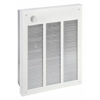 Dayton Recessed Electric Wall-Mount Heater: 1500 W/3000 W, 240V AC, Single Phase - Large Recessed Electric Wall Heaters