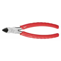 Diagonal Cutting Plier: Flush, Straight, 1 in Jaw Lg, 3/8 in Jaw Wd, 8 in Overall Lg, Tether Ready (MPN 48-22-6108)