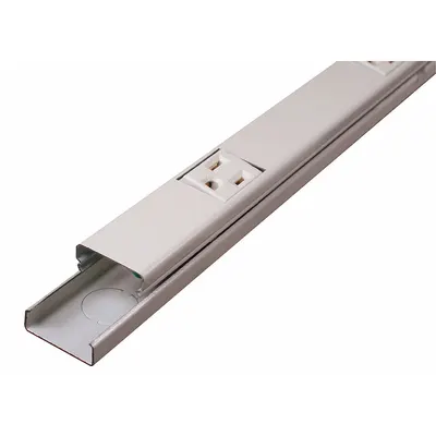LEGRAND Prewired Raceway: 1 Circuits, 10 Outlets, NEMA 5-15R, 5 ft Lg, 1 5/16 in W x 7/8 in H - Metallic Prewired Outlet Raceway Strips