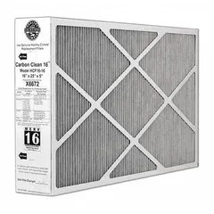 Replacement pleated air filter for HVAC systems. Captures airborne particles such as dust, pollen, and mold spores. Helps maintain indoor air quality and protects equipment by reducing contaminant buildup on coils and fans. Commonly used in residential and light commercial forced-air systems.