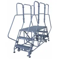COTTERMAN Mobile Work Platform: 3.3 ft Platform Ht - Max, 24 in x 48 in, Steel, 800 lb Load Capacity (MPN 4DWP2448RA3B4CC1P6)