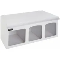 BOWMAN DISPENSERS Face Mask Dispenser: Plastic, White, 12 3/4 in H x 26 1/2 in W x 10 5/8 in D (MPN FM001-0213)