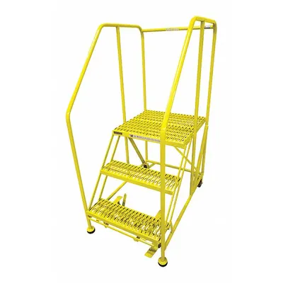 COTTERMAN Work Platform: 2.5 ft Platform Ht - Max, 24 in x 24 in, Steel - Manual-Lock Rolling Single-Access Platforms