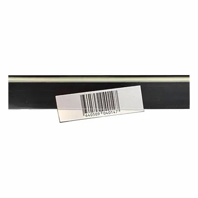 AIGNER INDEX Label Holder: 48 in x 1 1/4 in, Clear/Black, Slide-In, 6 Label Holders - Self-Adhesive Label Holders