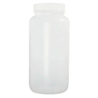 QORPAK Sampling Bottle: HDPE, 60 mL, 2 fl oz, Closure Included, Natural, 33-400 - HDPE Wide Mouth Round Lab Bottles