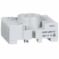 This SCHNEIDER socket supports 8-pin A-type relays and is rated for 15 A. It offers both DIN-rail and surface mounting options for flexible installation in control panels, automation systems, and machinery.
