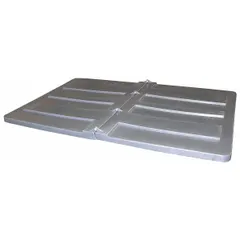 Hinged Truck Lid: 81 in L x 56 in W x 3 in H, Gray MDPE, Fits 81 cu ft / 3 cu yd Tilt & Cube Trucks