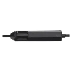 Steel installation tool for helical inserts, Prewinder Type AM. Designed for right-hand fine-thread helical inserts in inch-system measurements. Used to prewind the insert onto the mandrel before driving into a pre-tapped hole, ensuring proper thread engagement.