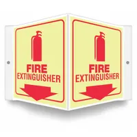 Safety Sign: PETG, Mounting Holes Sign Mounting, 6 in x 8 1/2 in Nominal Sign Size, Glow In The Dark (MPN 480Z37)