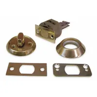 KABA ILCO Deadbolt Lock: Cylindrical, Core Not Included, 1 3/8 in Door Thick - Max, Brass (MPN 45-1-3-04-03-0)