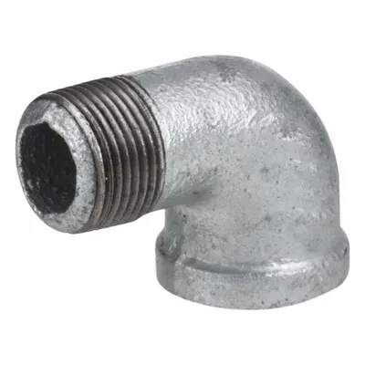 USA INDUSTRIALS 90° Malleable Iron Pipe Elbow with PTFE Thread Sealant - Low-Pressure Threaded Pipe Fittings with Thread Sealant