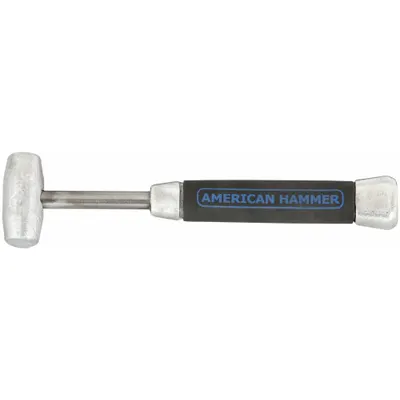 AMERICAN Lead Alloy Mallet: Aluminum Handle, Ribbed Grip, 1 1/2 lb Head Wt, 1 in Dia - Lead Alloy Mallets