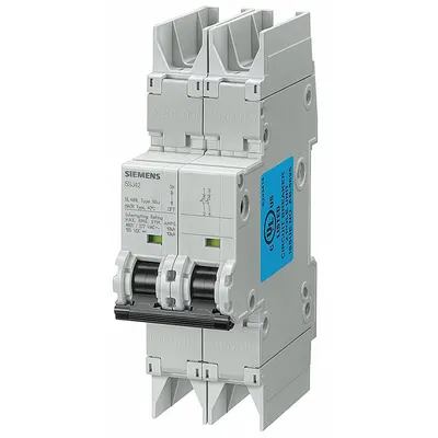 Siemens 5SJ4 C-Curve 2-Pole UL489 Miniature Circuit Breaker - C-Curve, 2-Pole UL489 DIN Rail-Mount Miniature Circuit Breakers