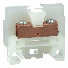 SQUARE D pass-through block with screw clamp wire termination, rated 40 A. Features 2 wire terminals and accepts minimum 22 AWG wire. Used for connecting and distributing wires in control panels and junction boxes.