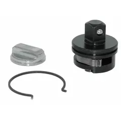 This 4-piece repair kit is designed for servicing 3/8 in drive ratchets. It includes a cap and components to replace worn parts, restoring ratchet function. Suitable for maintenance and repair tasks in automotive, industrial, and general mechanical applications.