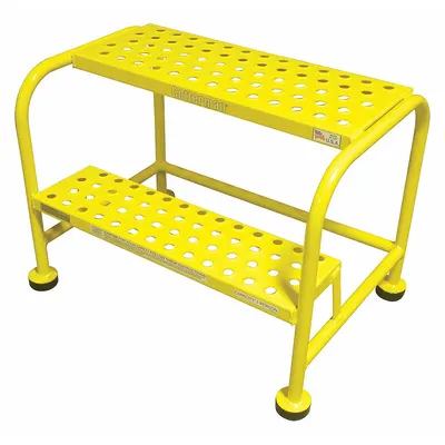 COTTERMAN Step Stool: 2 Steps, 1.7 ft Overall Ht, 450 lb Load Cap, Steel - Rigid Step Stools