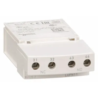 SCHNEIDER Auxiliary Contact: 1NO/1NC, 5 A Max Current (AC), Front Mount - Schneider Electric Auxiliary Contacts