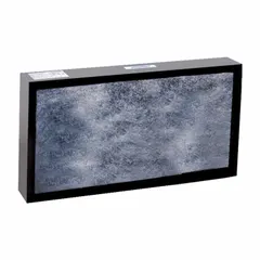 General-purpose carbon filter for fume hoods, capturing hydrocarbons, organic vapors, acids, esters, sulfur compounds, hydrogen compounds, solvents, and odors. Overall dimensions: 30 in width, 13 in depth, 5 in height. Type 1 filter.