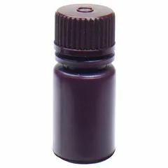 APPROVED VENDOR HDPE Narrow Mouth Round Lab Bottle, 15 mL, Amber, 20-415 mm