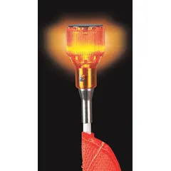 This solid amber lens is a replacement component for warning whip lights used on fleet vehicles, construction equipment, and industrial trucks. It measures 3/4 in in height and 1 1/2 in in width. The lens-only design allows for easy replacement of damaged or faded lenses to maintain visibility.